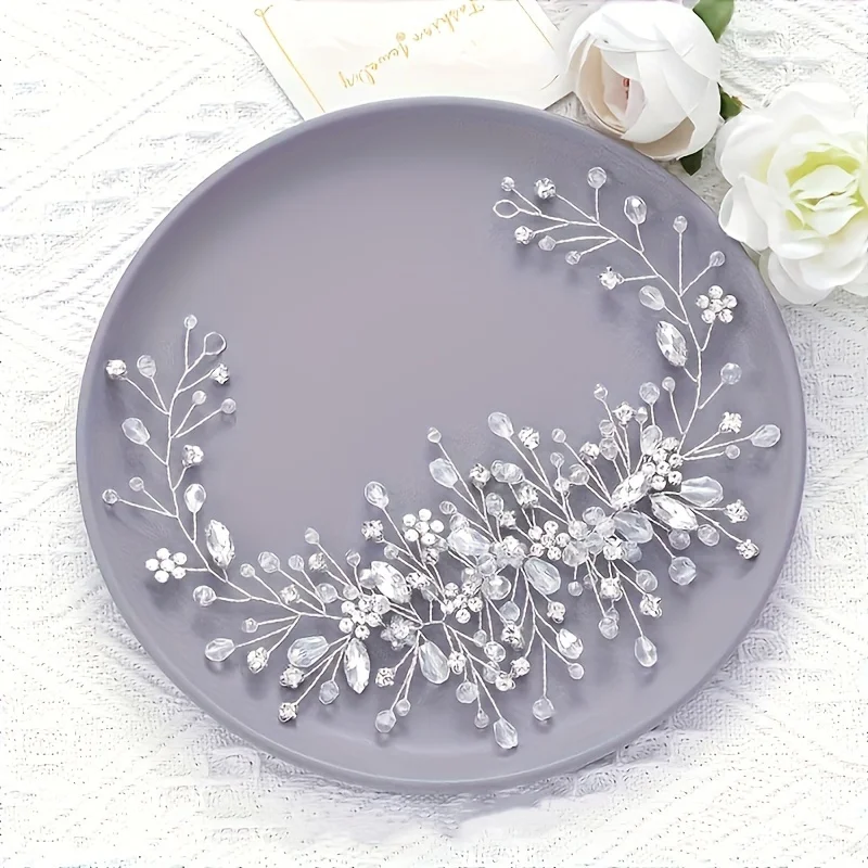Couronne de diadème de princesse en perles de cristal, bandeau de sauna en cuir chevelu, bandeau pour les patients de Rhde promo, accessoires de cheveux de mariage, cadeau de bijoux