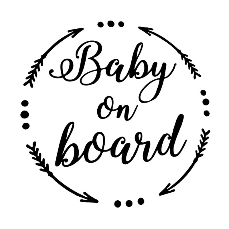 

Car Baby Warning Sticker Cover Scratches Car Decoration Accessories Waterproof Sunscreen Fashion Decal Black/white, 15cm * 15cm