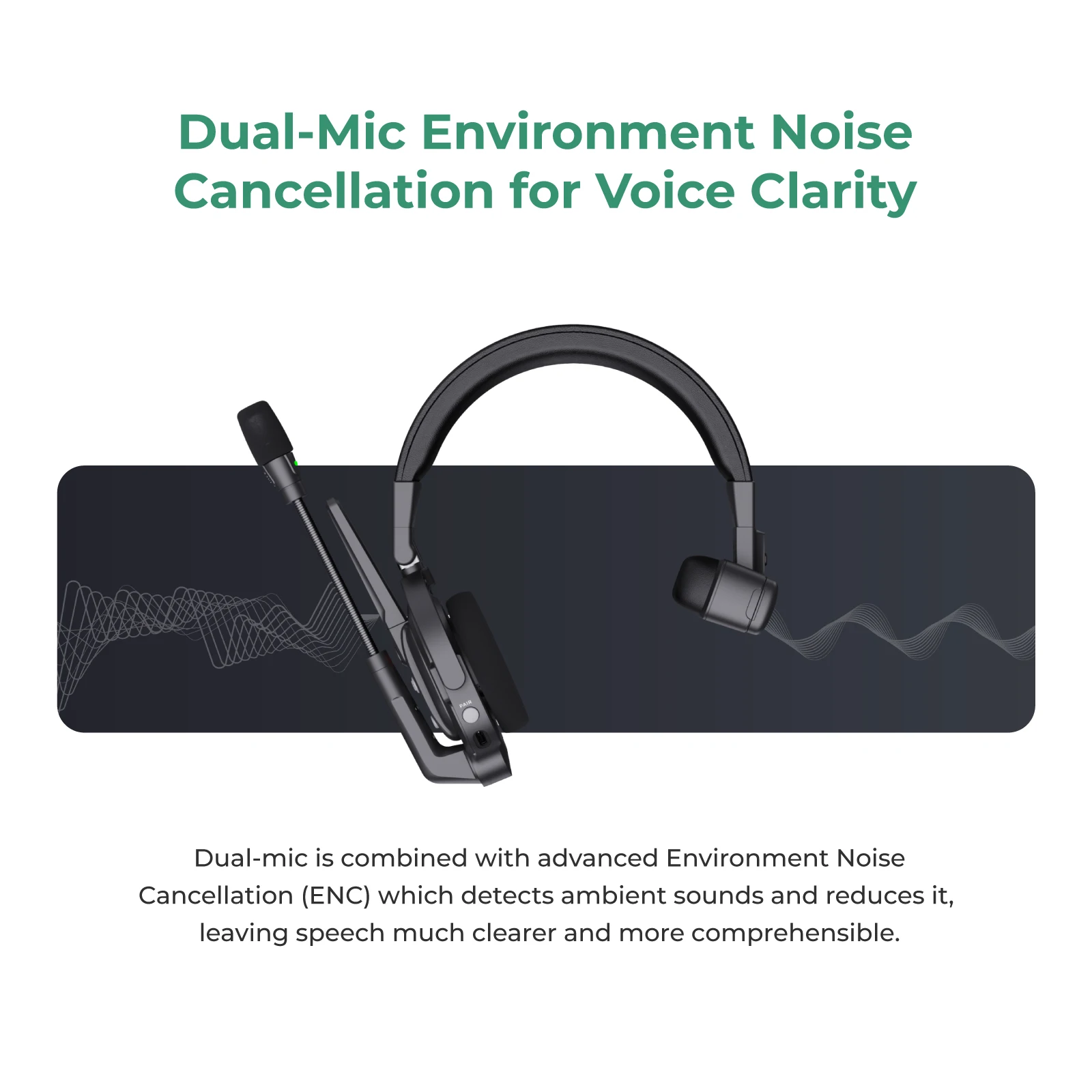 Accsoon CoMo Auricolare wireless Sistema citofonico Gamma 400 m Cuffie interfono con riduzione del rumore per 9 utenti Riprese TV Film Lavoro di squadra