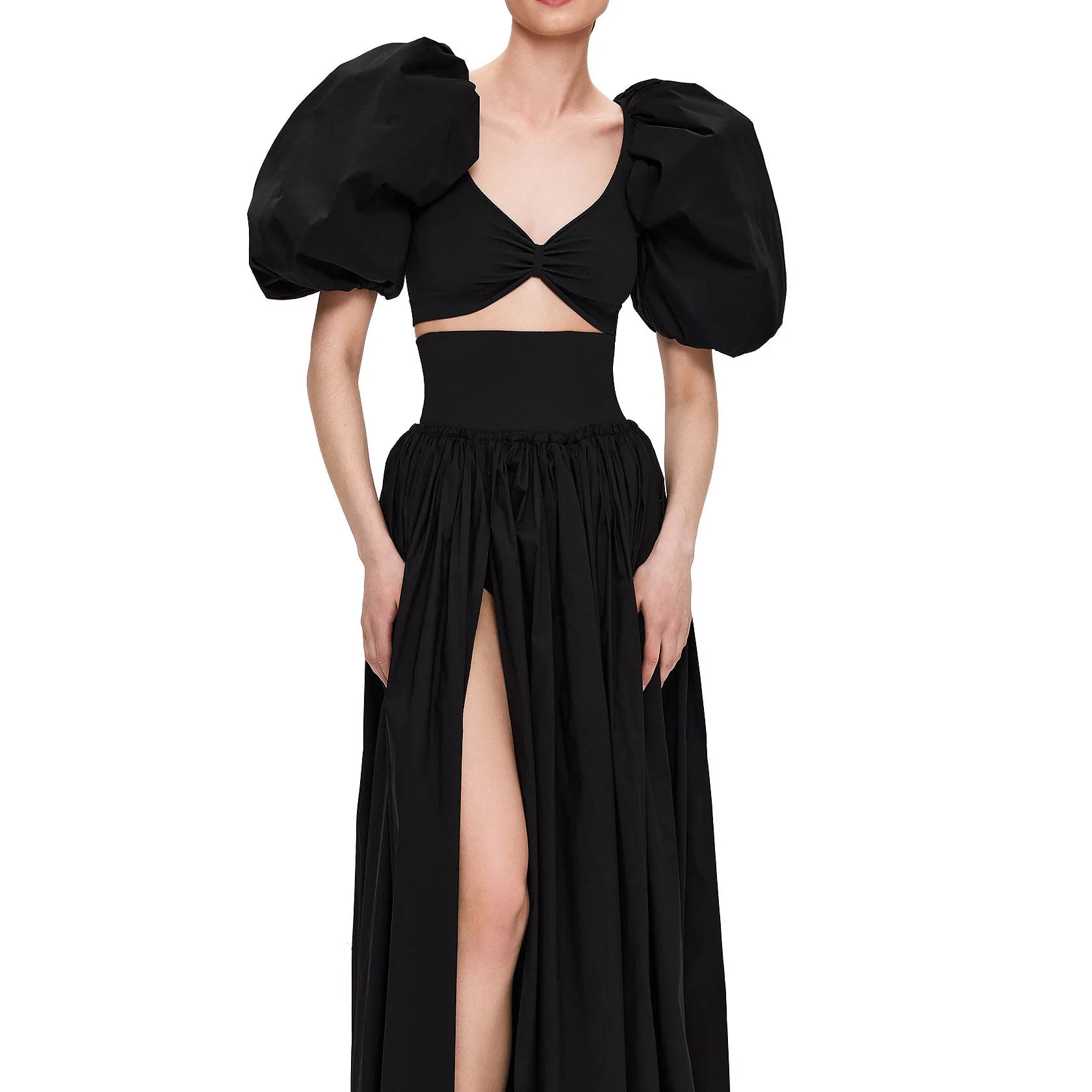 Sexy ort Sve Bubble Sve Two-Piece Set Birthday Par Evening Gown Dr Faionable Polyester Spring 