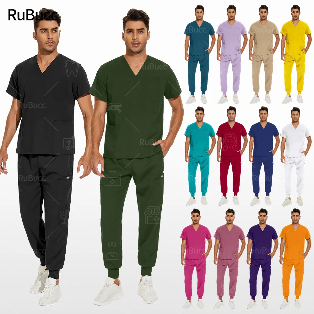 Nurse Accessories Slim Fit Scrubs Sets Women Medical Uniforms Hospital Doctor Clothes Dental Clinic Workwear Pet Surgical Suits