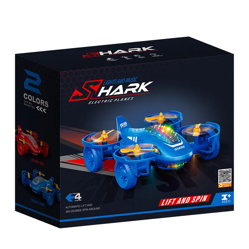 Electric Shark - Airplane Car Toy | 360° Rotation and Lifting, Holiday Gift (Batteries Not Included)