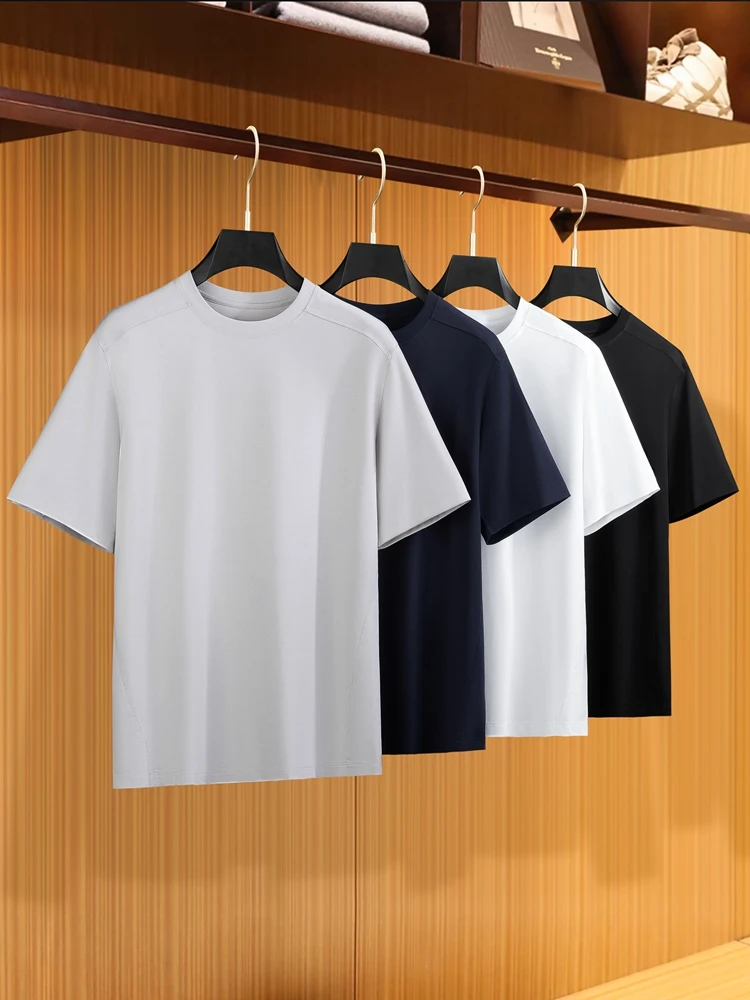 

Light Smooth Soft Men's Sportswear round Ne ort Sve T-irt Supima Cotton Comfortable Breathable Casual Urban Faion