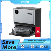 Ultenic MC1 Robot Vacuum Cleaner with Fully-Automatic Station 5KPa Suction Dual-Rotating Mopping Hot Air Drying, 180mins Runtime