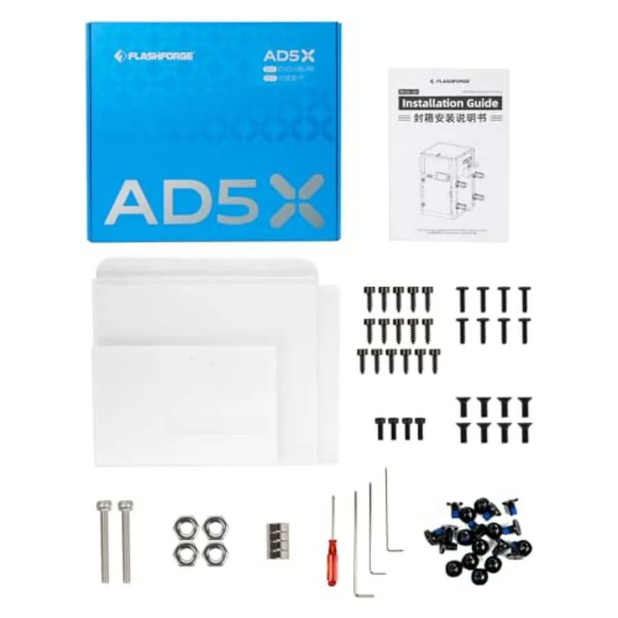 

FLASHFORGE AD5X Enclosure Kit DIY Colors and Style Optimized Design Reduced Noise and Odor Suitable for High-Temperature Filame