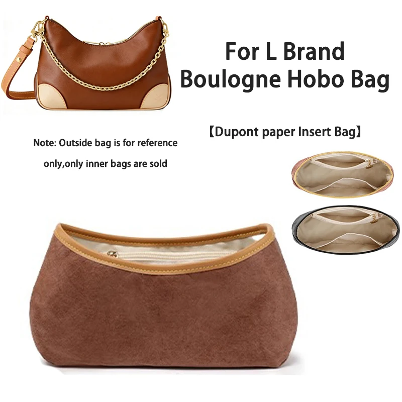 EverToner Multi-Pocket Organizer For L Brand BOULOGNE Hobo Bag Storage The Liner Bag Dupont paper Purse Insert Handbag Liner Bag