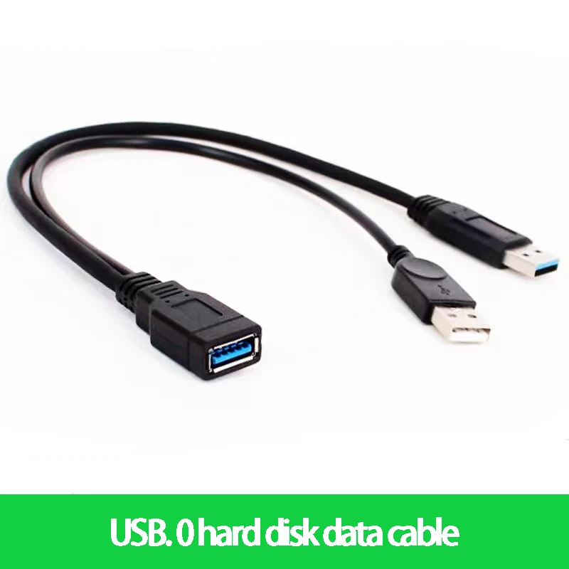 

Hard Disk Data Connection Cable 3.0 High-speed Male To Female Two-in-one Vehicle-mounted One Female And Two Male Power Supply Li