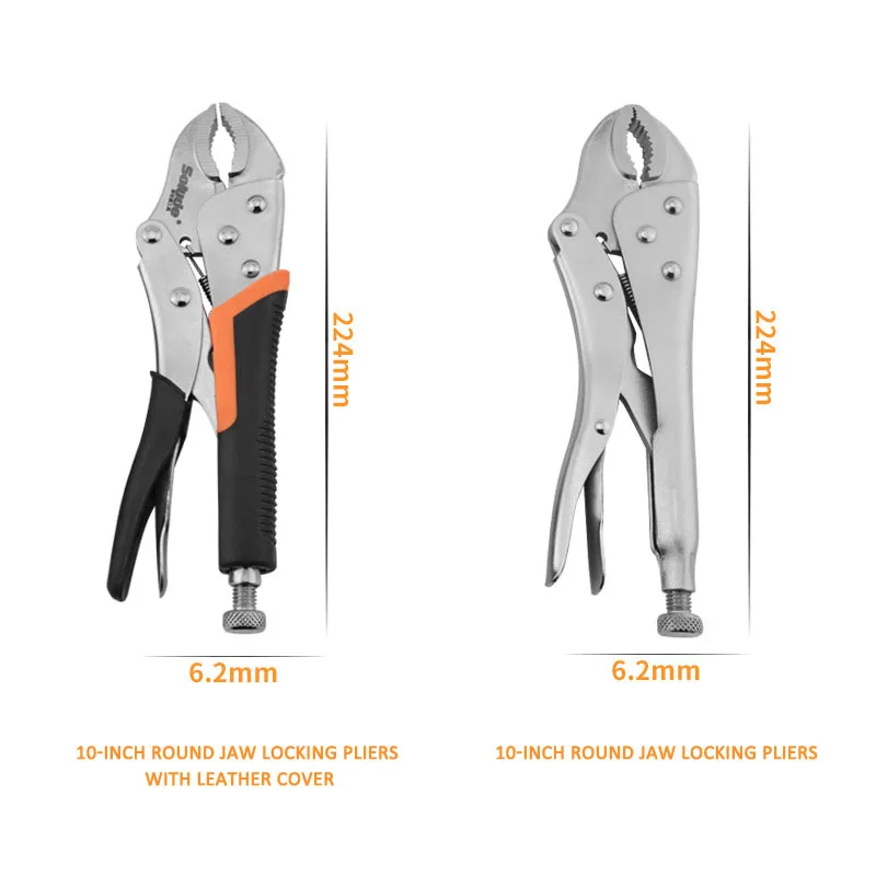 Multi-tool 10/7/5 Inch Multifunctional Round Mouth Locking Pliers Ground Mouth Straight Jaw Lock Vise Grip Clamp Hand Tools