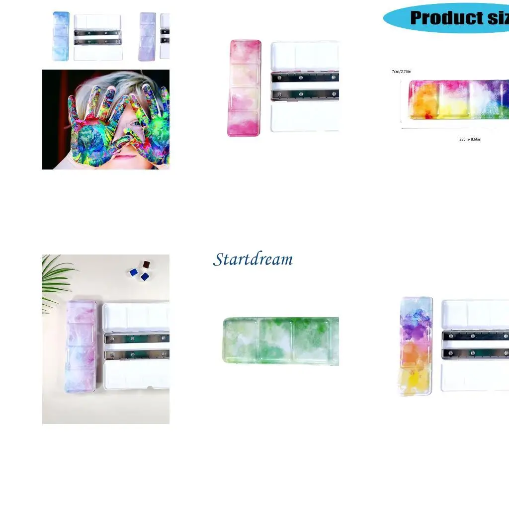 

24 Well Travel Paint Case Paint Metal Paint Storage Box Leakproof Lid for Artist K92C