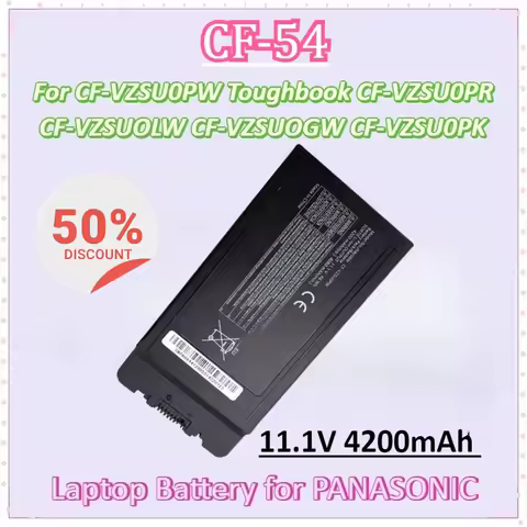 New CF-54 11.1V 4200mAh 46Wh Laptop Battery for PANASONIC CF-VZSU0PW Toughbook CF-VZSU0PR CF-VZSUOLW CF-VZSUOGW CF-VZSU0PK