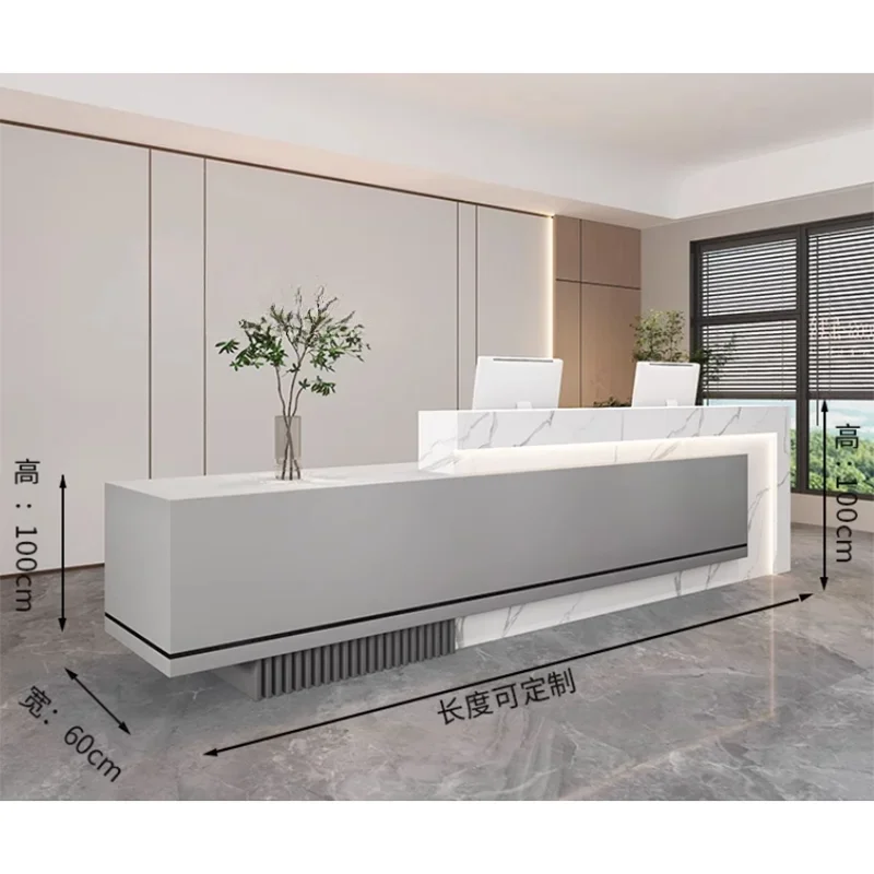 Nordic High-end Reception Desks Simplicity Designer Clothing Store Reception Desks Beauty Salon Office Furniture Receptie HBRD