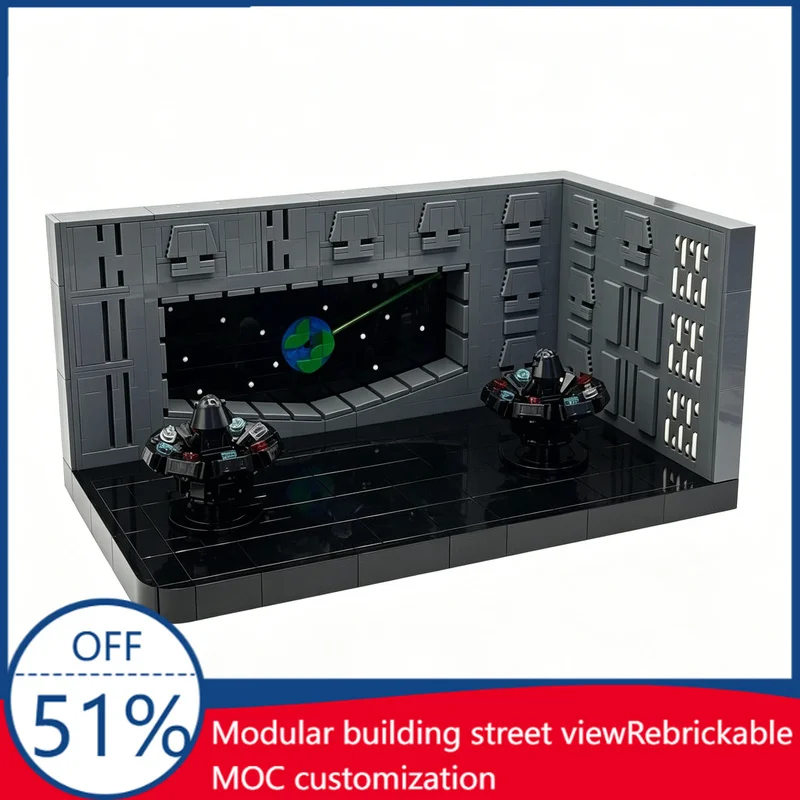 1714PCS Star Battle Death Star Overbridge Diorama MOC Model Custom Creative Build Blocks DIY Assembly Educational Display Piece