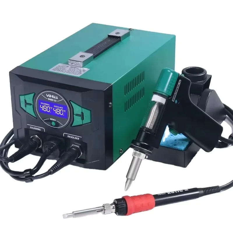 948D-III 3 in 1 Desoldering Rework 110W Soldering Iron Welding Tool Solder Suck Vacuum Desoldering Soldering Station