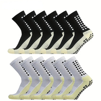 4 Pairs of Sports Socks Breathable Silicone Anti-slip Dot Socks Football Socks Men's Mid-calf Socks Basketball Yoga Socks