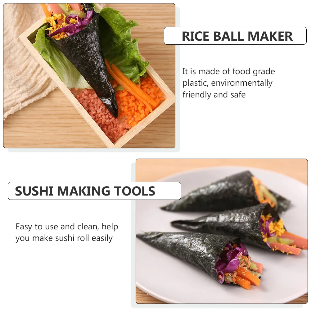 

3pcs Hand Roll Molds Set Food Grade Plastic 2 Mats 1 Spoon Easy Clean Making Tool Diy Rice Ball Mold Maker Sushi Moulds Handmade