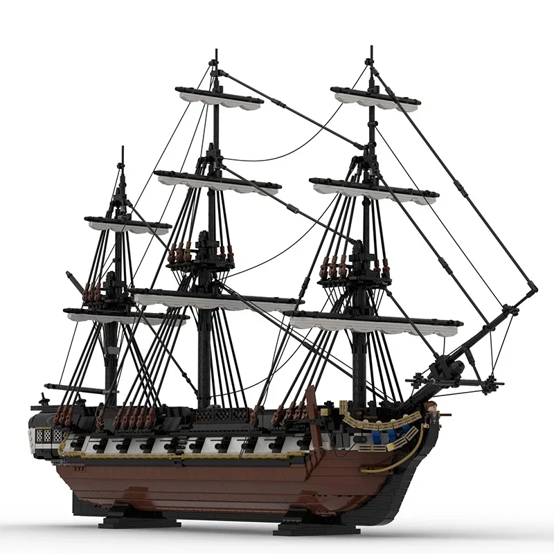 Moc tijolos de construção modelo de navio militar americano 24 arma barco tecnologia blocos modulares presentes brinquedos para crianças conjuntos diy montagem