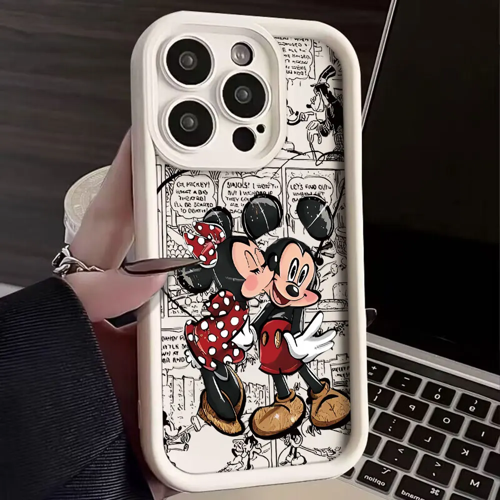 Casing ponsel Disney lucu Mickey Minnie, casing pelindung ponsel untuk OPPO A3 A3X A5 A7 A16 A17 A38 A53 A54 A55 A58 A72 A74 A76 A78 A94 A98 PRO 4G 5G