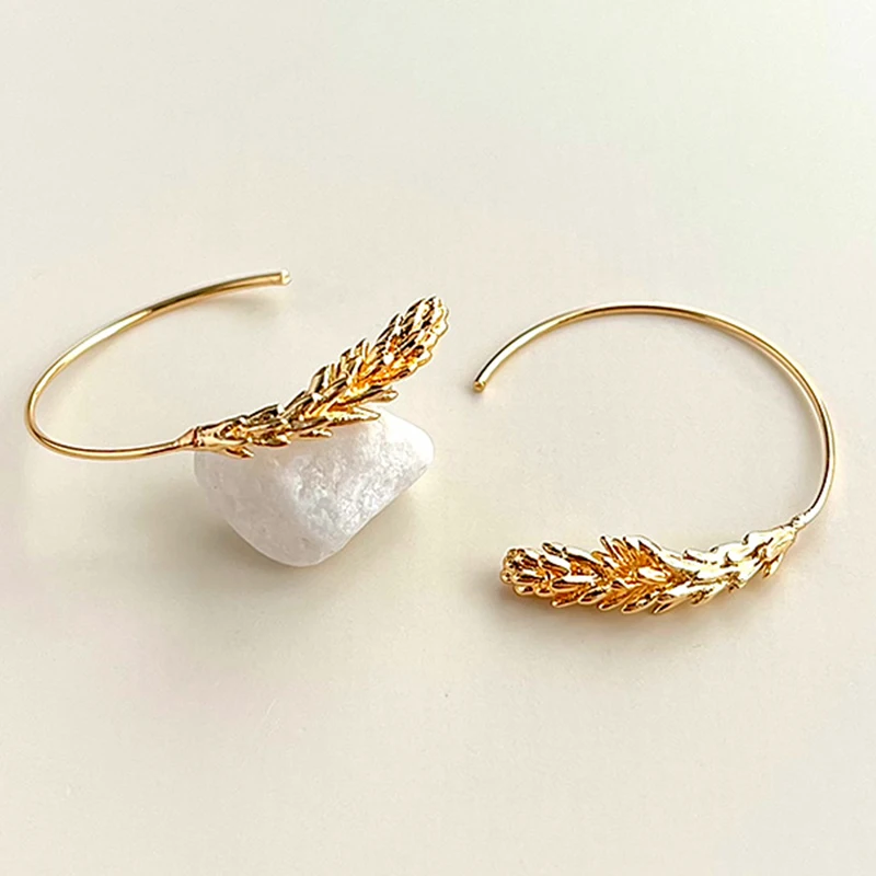 Metal Wheatear Earrings For Women Light Weight Fashion Jewelry Fancy New Styles Elegant Daily Accessories Wholesales Gifts C1710 image 4