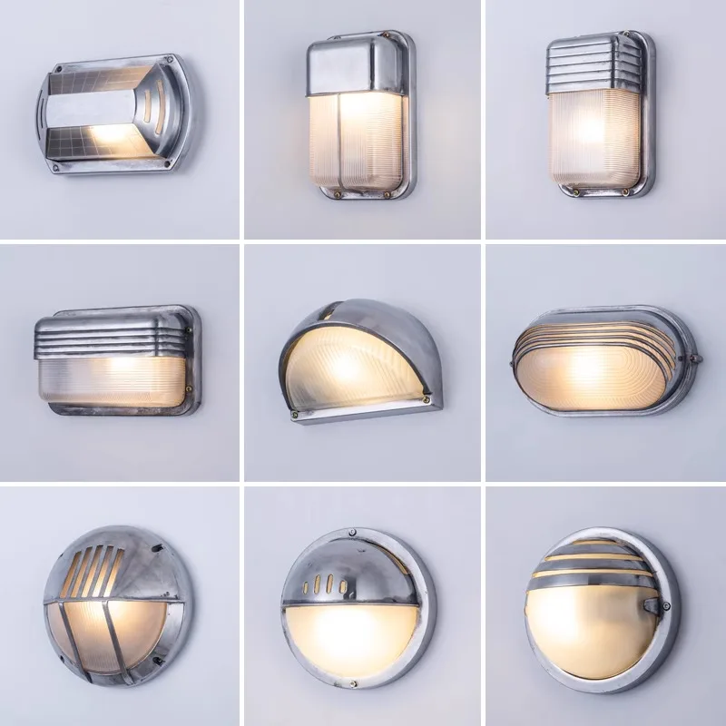 American Wall Lamps Homestay Die-casting Aluminum Rust Proof Exterior Courtyard Entrances Terraces Corridors Outdoor Wall Sconce