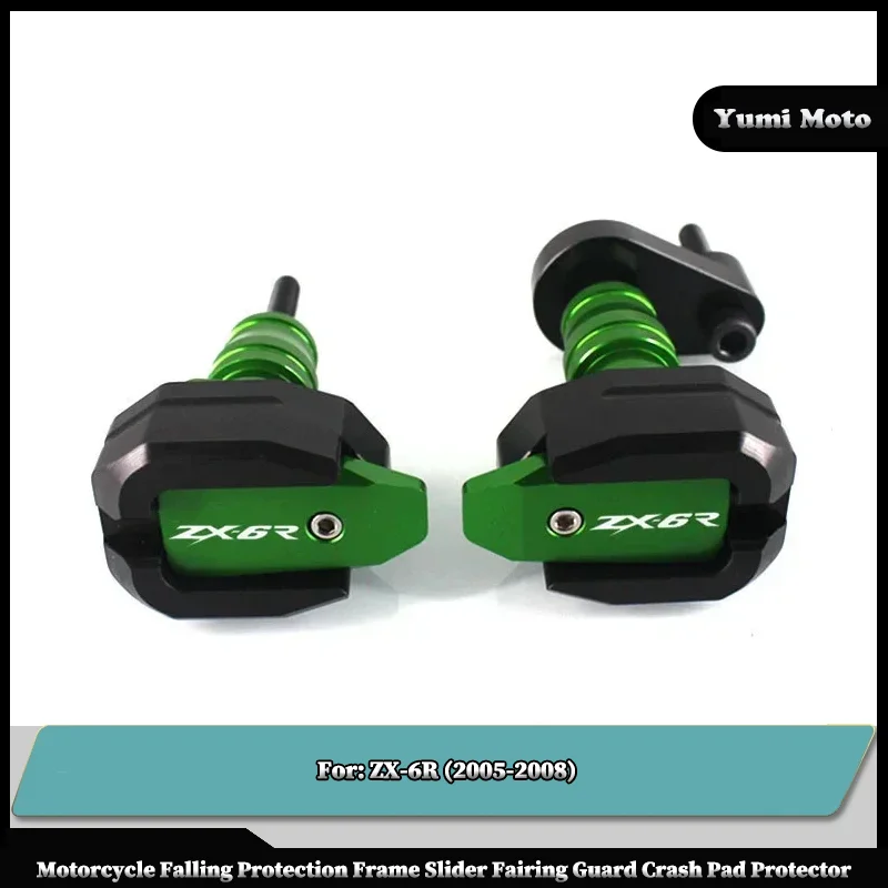 

Motorcycle Aluminum Left and Right Frame Slider Anti Crash Protector For KAWASAKI NINJA ZX-6R ZX6R ZX 6R 2005 2006 2007 2008