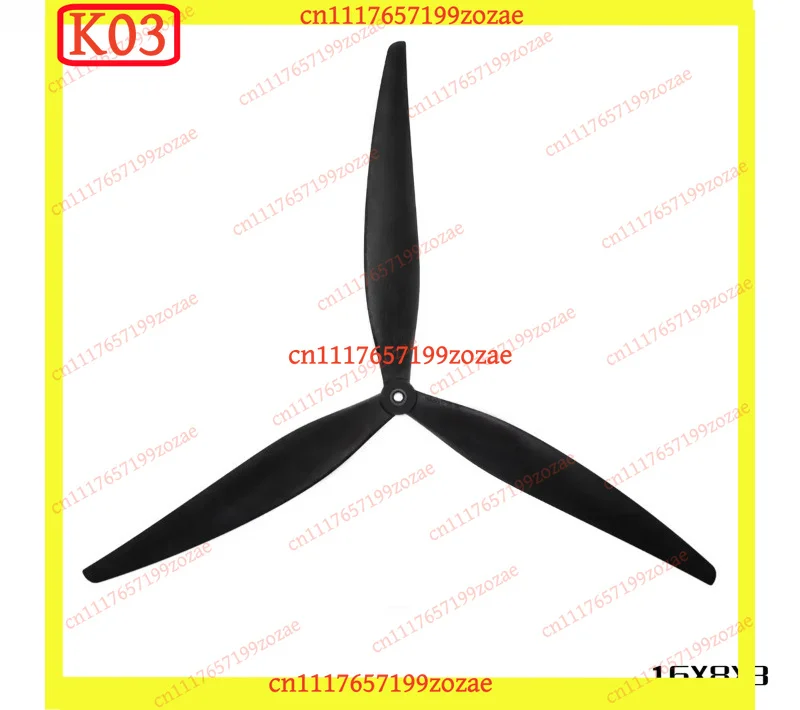 HQProp 16X8X3 1680 3-Blade Black Glass Fiber Nylon CW CCW Propeller for 16 Inch RC Quadcopter Multicopter Drone Universal Use
