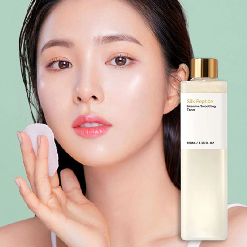 Silk Peptide Smoothing Facial Toner Deep Hydrating Moisturizing Face Water Light Texture Non Sticky Gentle Skin Care Toner