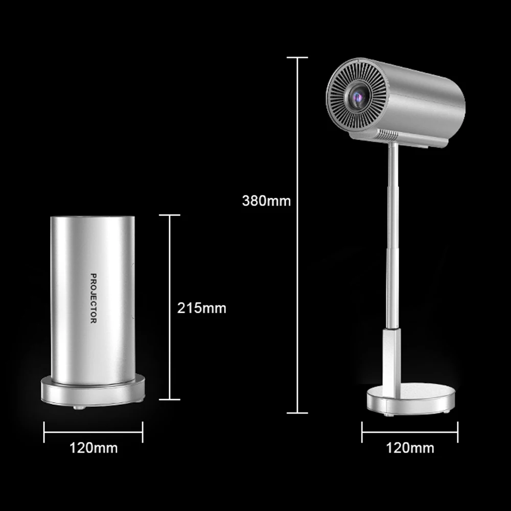 Retractable Projector 720P Home Theater Android 13 Video Projector Support 4K Decoding 120in Display Movie Projector with Retrac