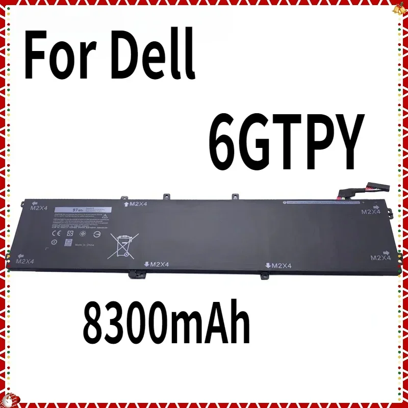 SWZY HOT SALE  6GTPY Laptop Battery For Dell Precision M5520 M5530 XPS 15 9560 9570 5XJ28 5D91C P56F-001 P83F001 11.4V 97WH 8300