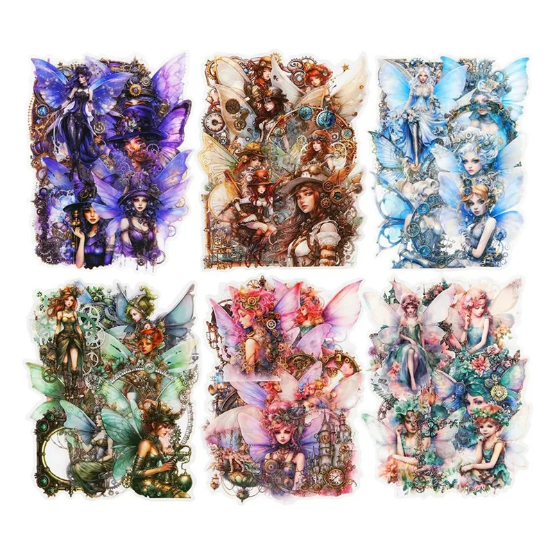 Steampunk Scrapbook Stickers Set, 120PCS Fairy Ephemera For Scrapbooking, Junk Journaling, Crafting, DIY Projects