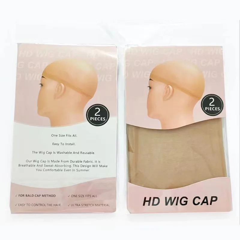 2Pcs/Pack HD Wig Caps for Women HD Wig Cap for Lace Front Wig Bald Cap for Wigs Stocking Caps for Wigs Fashionable Hair Nets