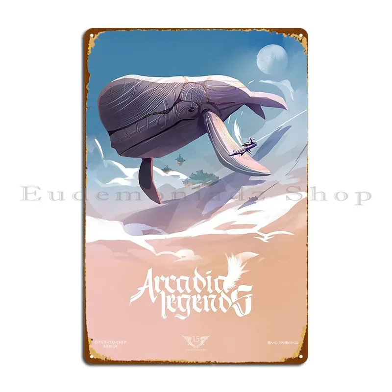 Skies Of Arcadia Remix Metal Sign Poster Kitchen Decoration Kitchen Wall Cave Character Tin Sign Poster