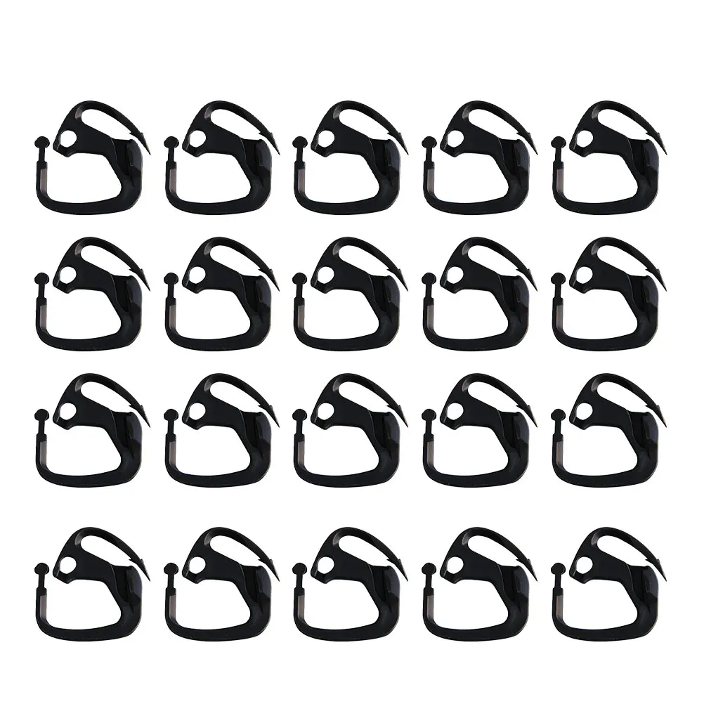 

20 pcs Shade Net Clips Heavy Duty Net Holders Greenhouse Hanging Accessories Black Curtain Hooks Durable Sturdy Portable Indoor