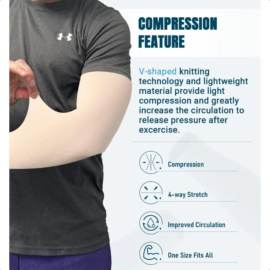 زوجان من أكمام الذراع المبردة للحماية من الشمس من Aegend، أكمام شمسية لتغطية الوشم للرجال والنساء والشباب