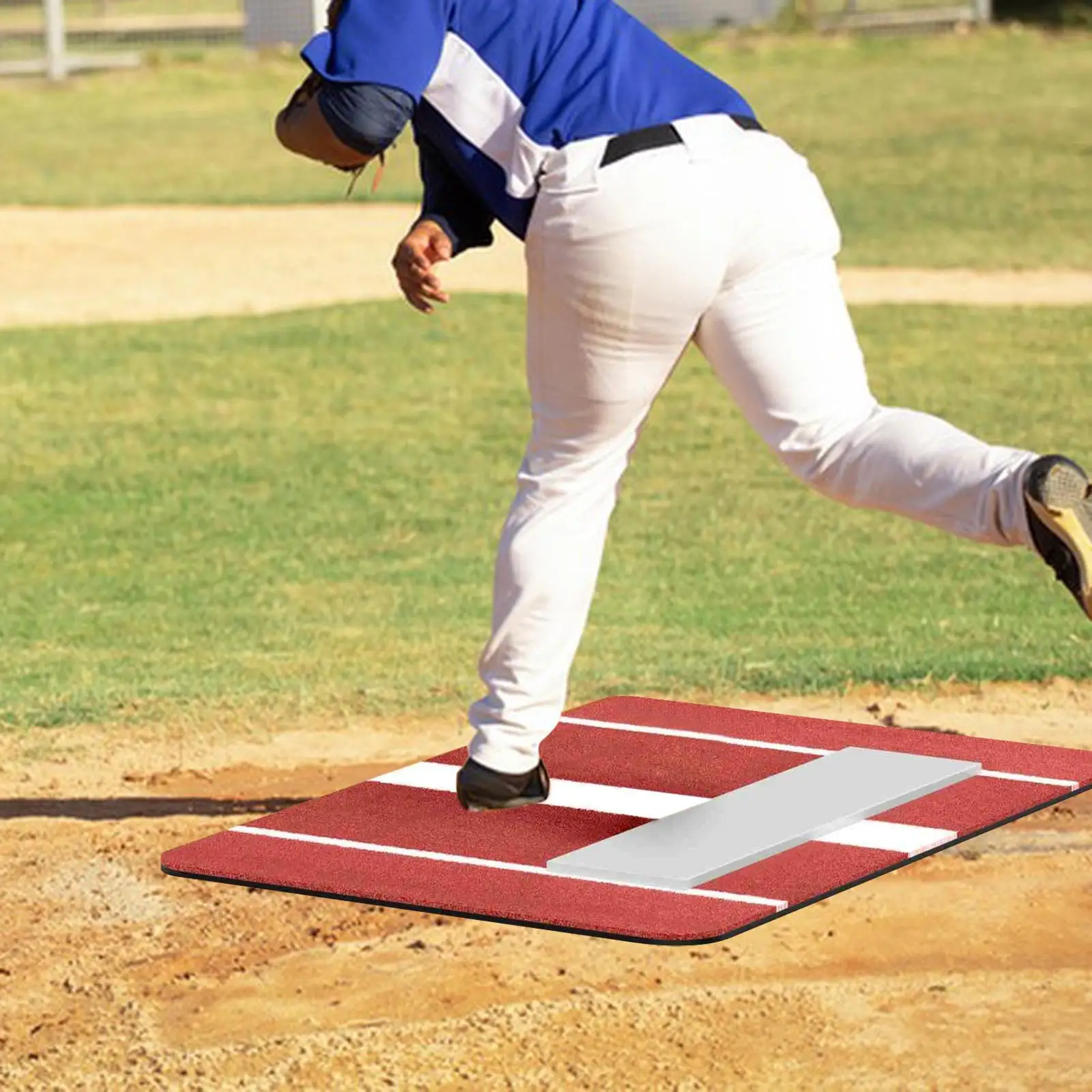 Baseball Pitching Mat Softball Hitting Mat for Beginners Professionals Pad Anti Slip Portable Training Aid Pitcher Practice Mat