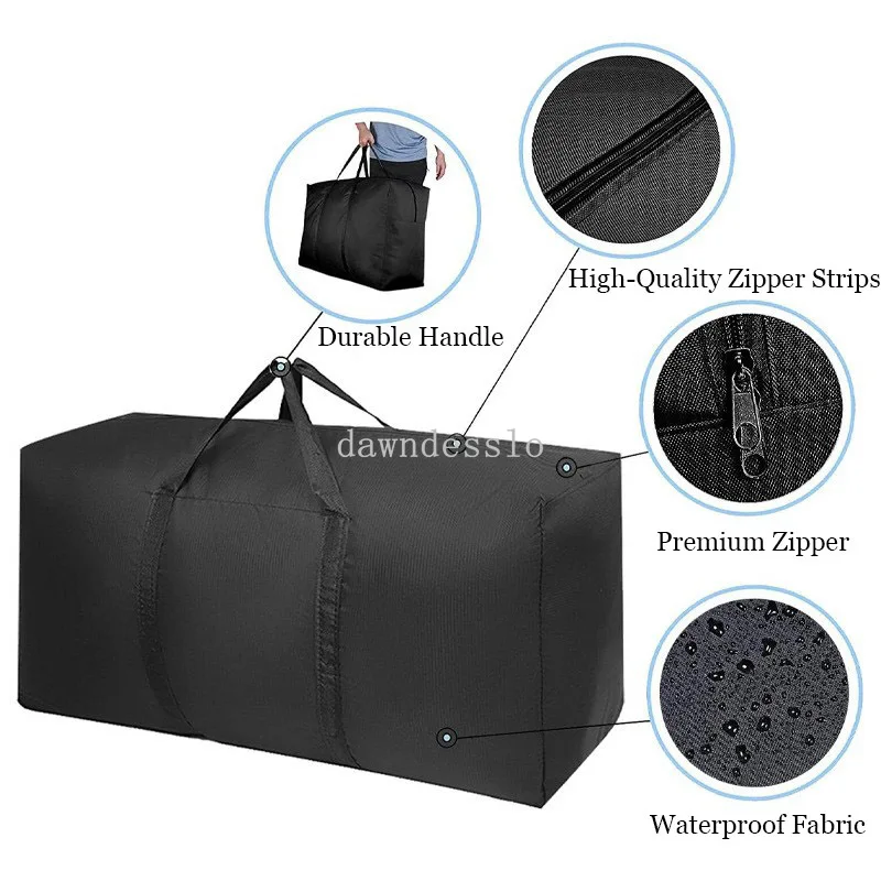Extra Large Waterproof Moving Luggage Bags Laundry Shopping Bag Foldable Luggage Travel Bag Large Capacity Quilt Organizer, image 5