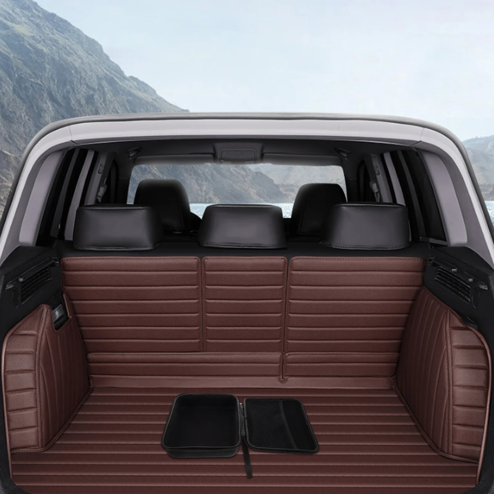 حقيبة تخزين منفاخ متعددة الأغراض مصنوعة من مادة إيفا بتصميم مدمج لإطارات السيارات وحامل أدوات المضخة الكهربائية وحل السفر #6