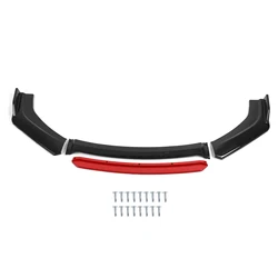 Universal Front Bumper Lip Spoiler Chin Body Kit  PP Auto Car Exterior Aerodynamic Parts Bumper Diffuser Front Spoiler