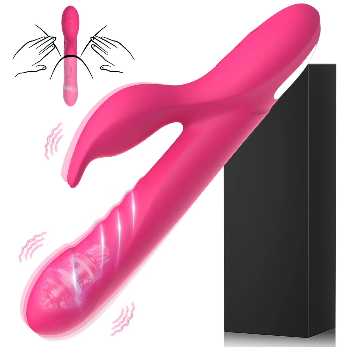 وضع الاهتزاز الدوار أرنب هزاز G بقعة البظر محفز الاستمناء الإناث الكبار لعبة الجنس