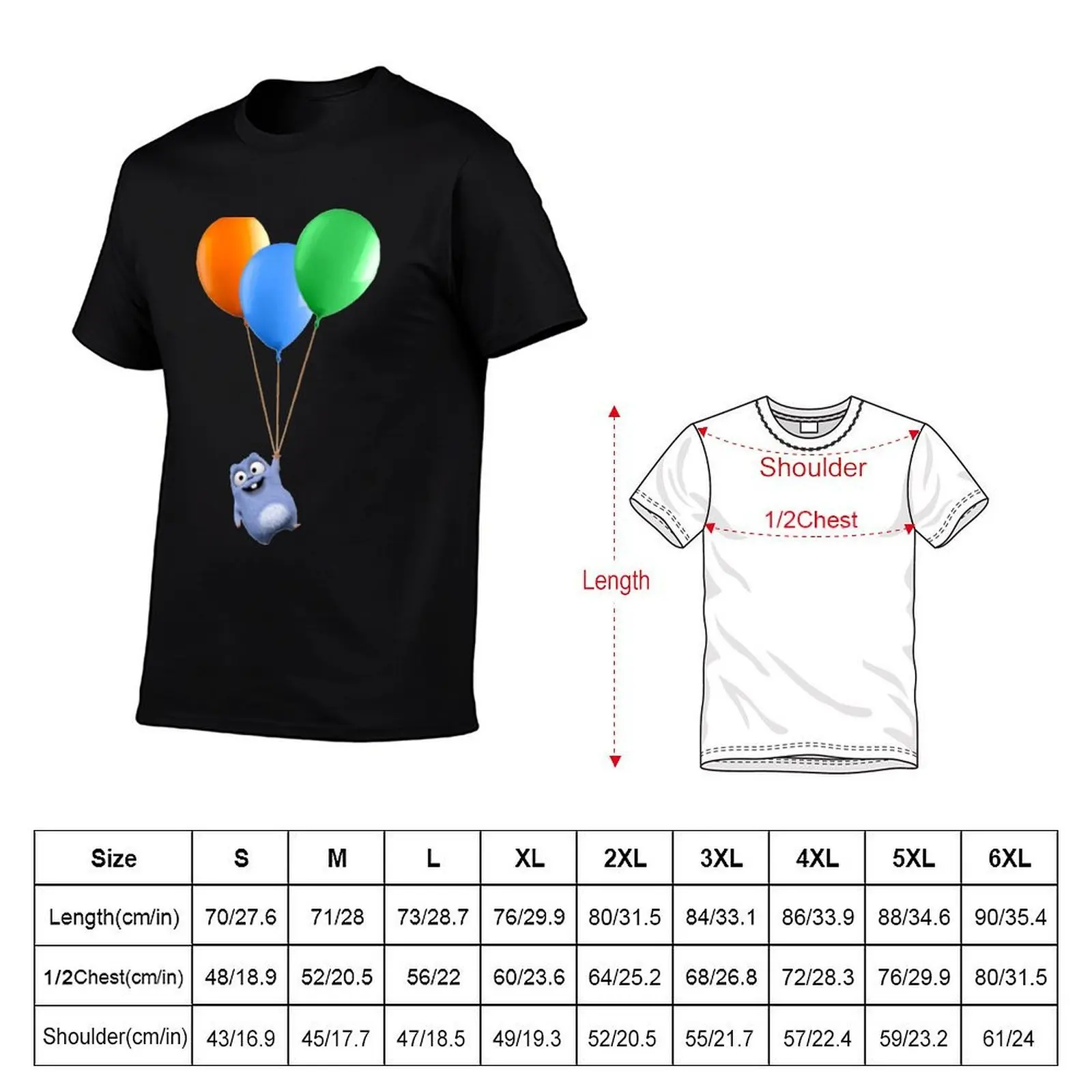Lemming balloon T-Shirt kawaii clothes anime clothes mens clothes