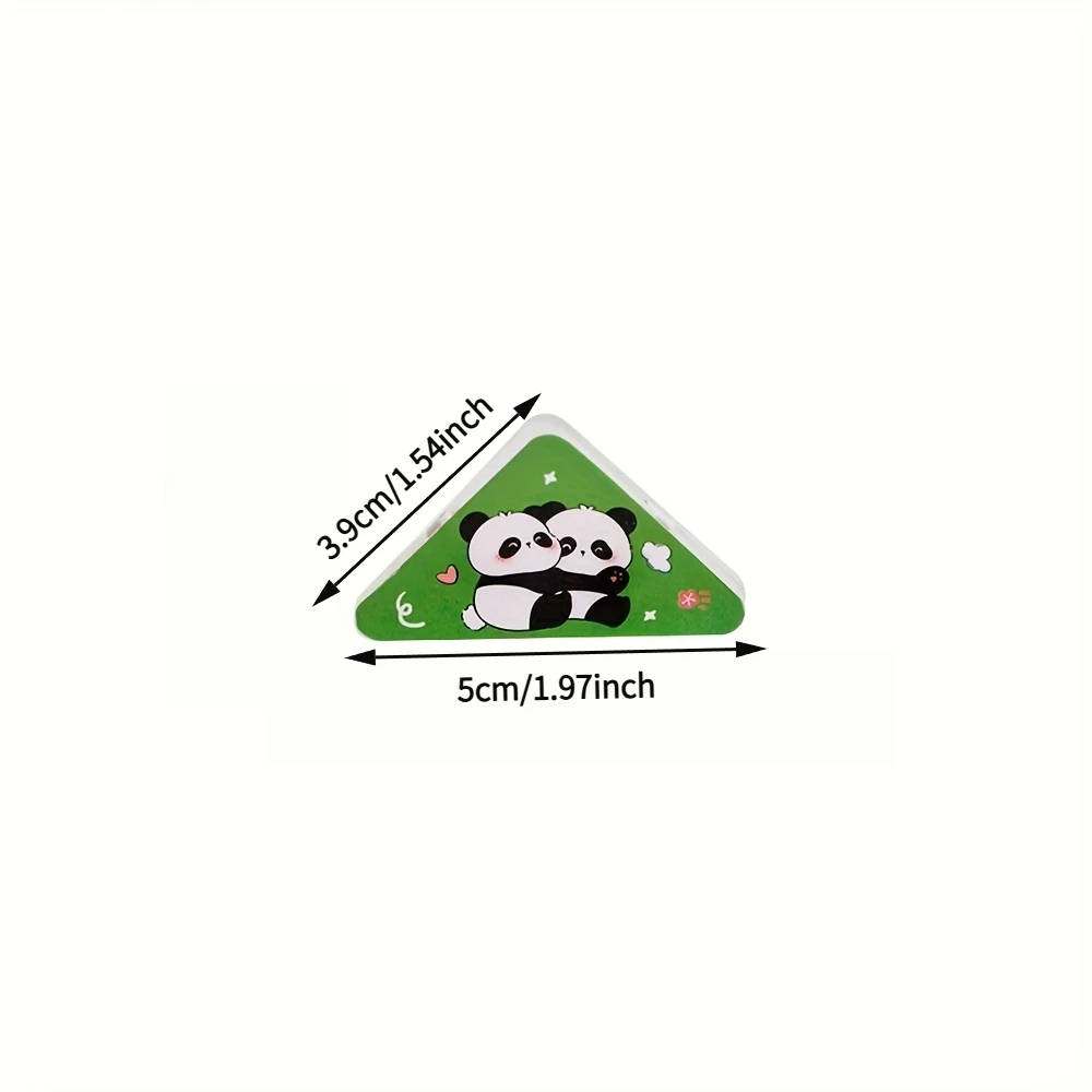 4/8pcs  Cute Panda Triangle Clips Suitable for,Office- Adorable Panda Face Plastic Page Clips,Random Patterns,for Papers,Reports