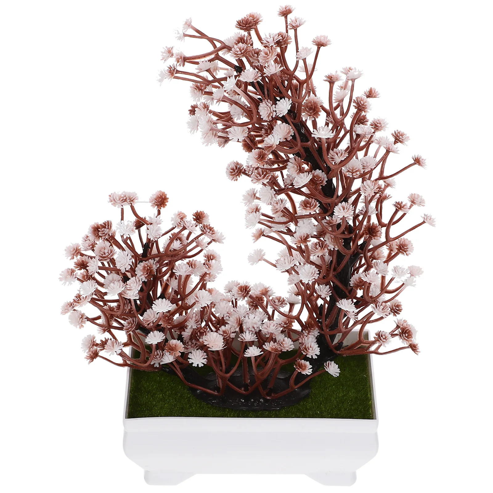 

Simulation Potted Plant Fake Bonsai Lifelike Decorative Small Fake Bonsai Desktop Ornament Artificial Plants Indoor for Home