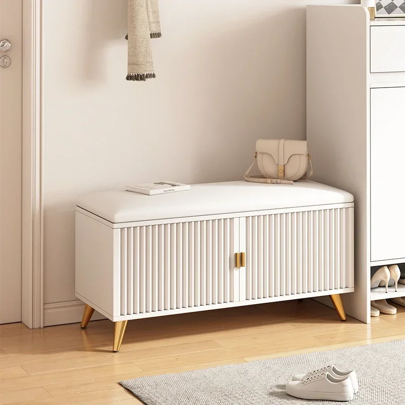 Modern Wooden Shoe Cabinet Narrow Entryway Storage Bench Shoe Cabinet Organizers White Organizador Home Furniture