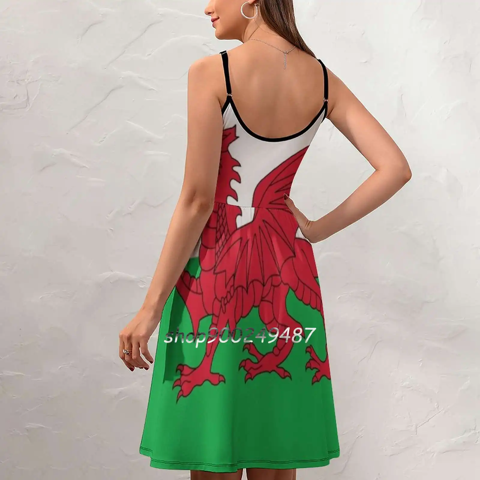 Wales Flag Sling Dress Sexy Dress Female High Waist Dresses For Women Wales Cymru Welsh Cardiff Gareth Bale Ryan Giggs