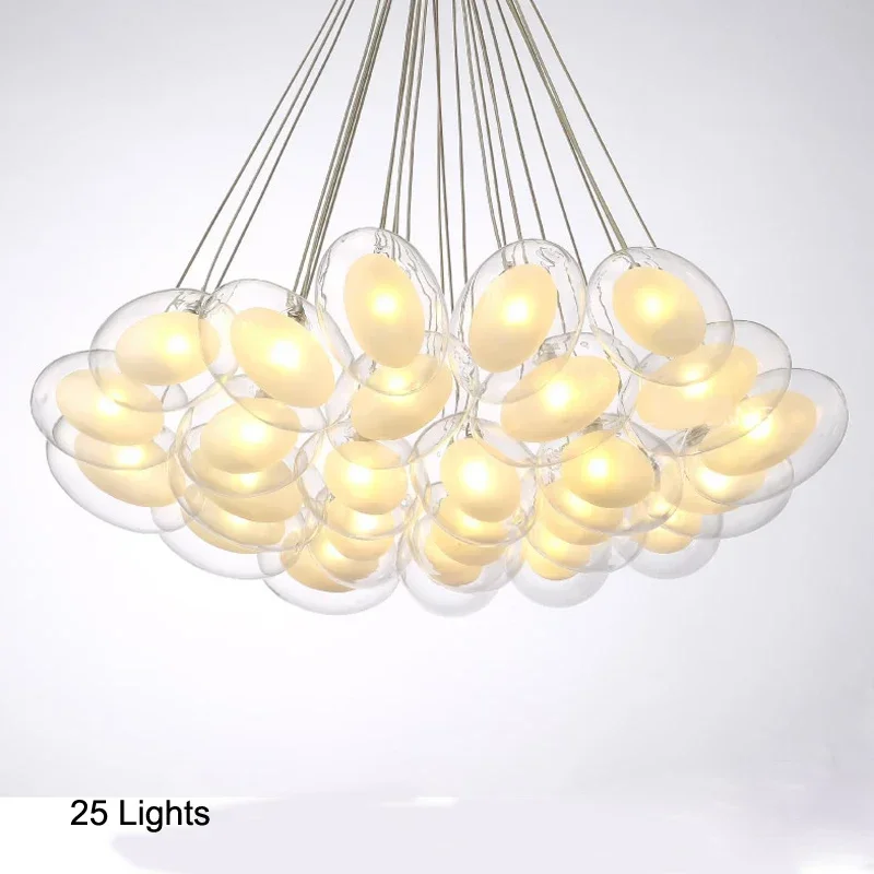 Free Shipping Modern Led Pendant Light Led Pendant Lamp  Egg Glass 90-265V Clear Glass Led Suspension Lamp