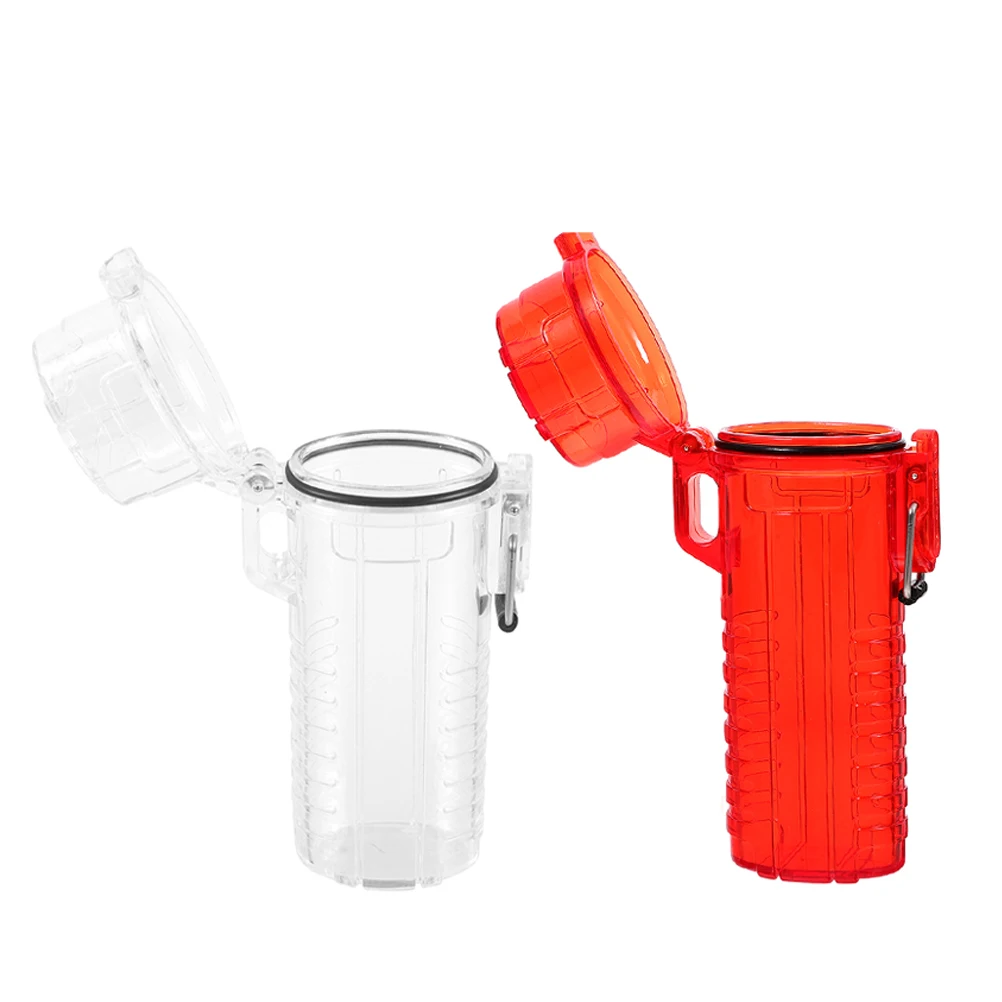 

2pcs Waterproof Lighter Case Clear Transparent Cover For Torch Lighter Portable Camping Gear Organizer Smoke Accessory Holder