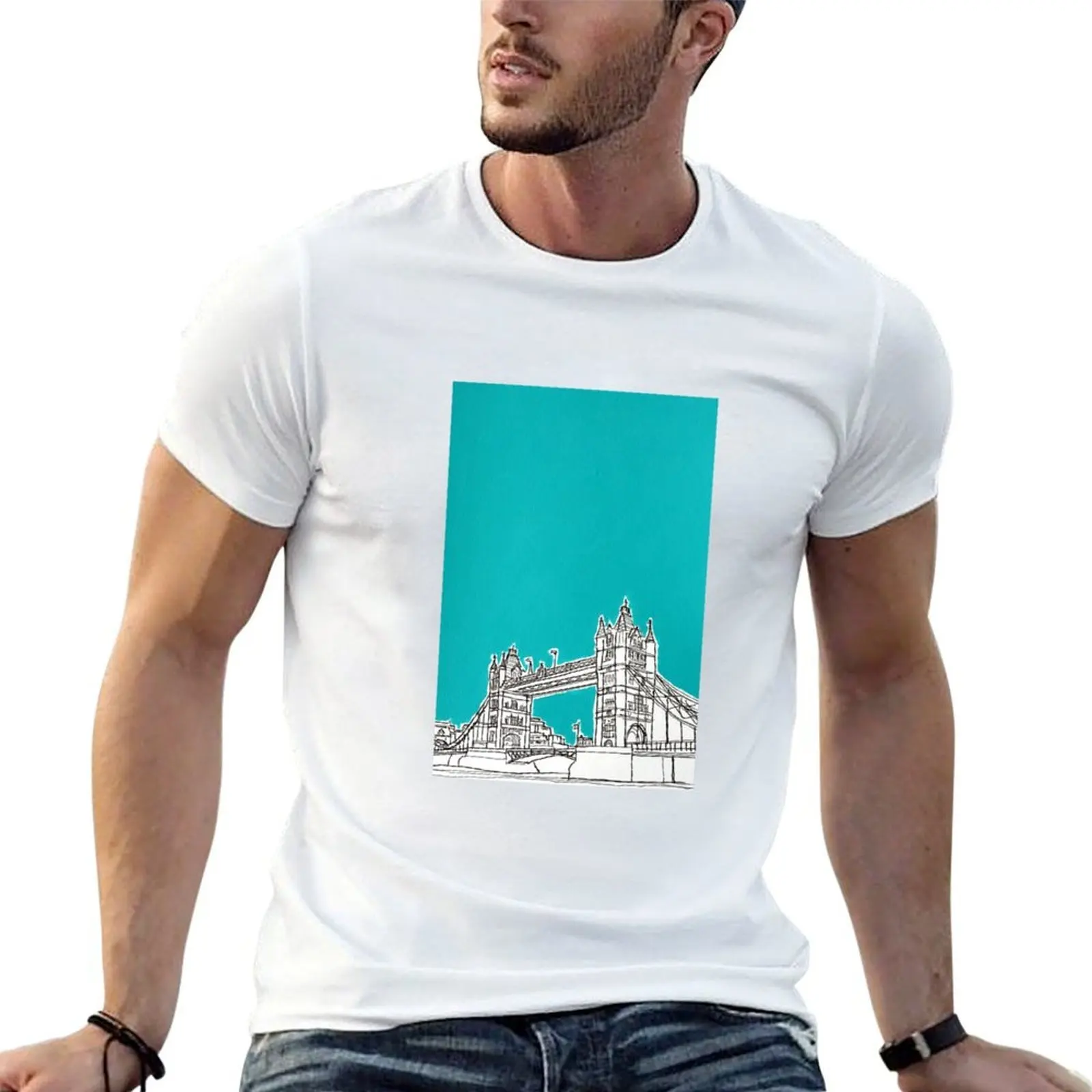 Tower Bridge ( London ) T-Shirt summer clothes tshirts personalised t shirts for men cotton
