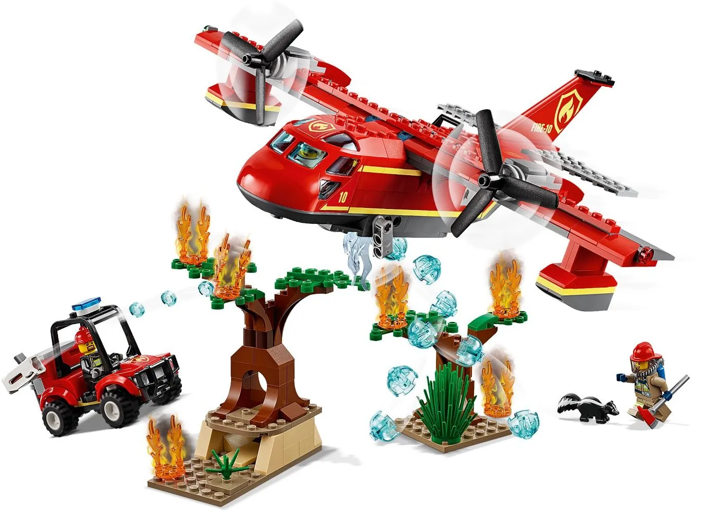 363 pcs Firefighting: Fire Plane 60217 the City Series building block Set Compatible 02137 Children Gift Toys