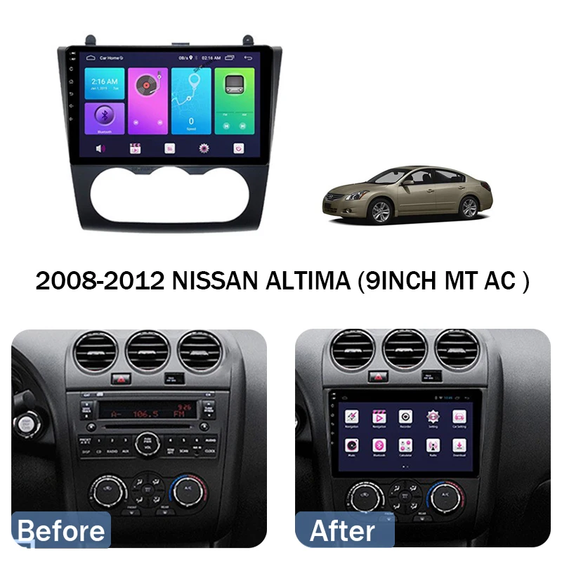 9-inch 2din Car Radio Dashboard For NISSAN ALTIMA 2006-2012 Stereo Panel, For Teyes Car Panel With Dual Din CD DVD Frame