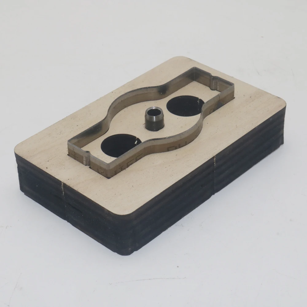 Square towel buckle knife mold leather square towel retro Amis khaki decorative Handmade leather DIY cutting template tool