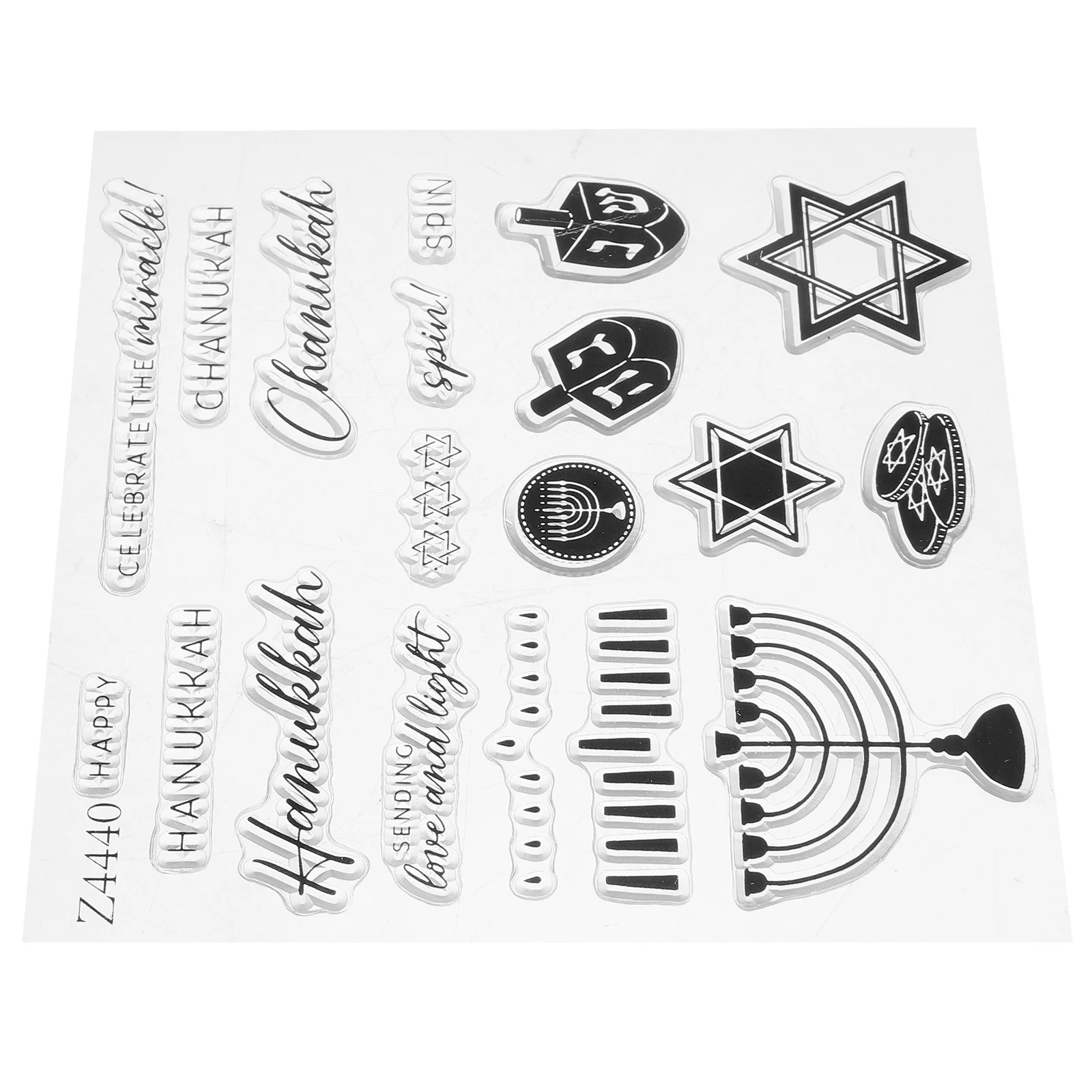 Hanukkah Die DIY Handmade Seals Chanukah Stamps Blessing Word Embossing Card Making Stamper Holder Books